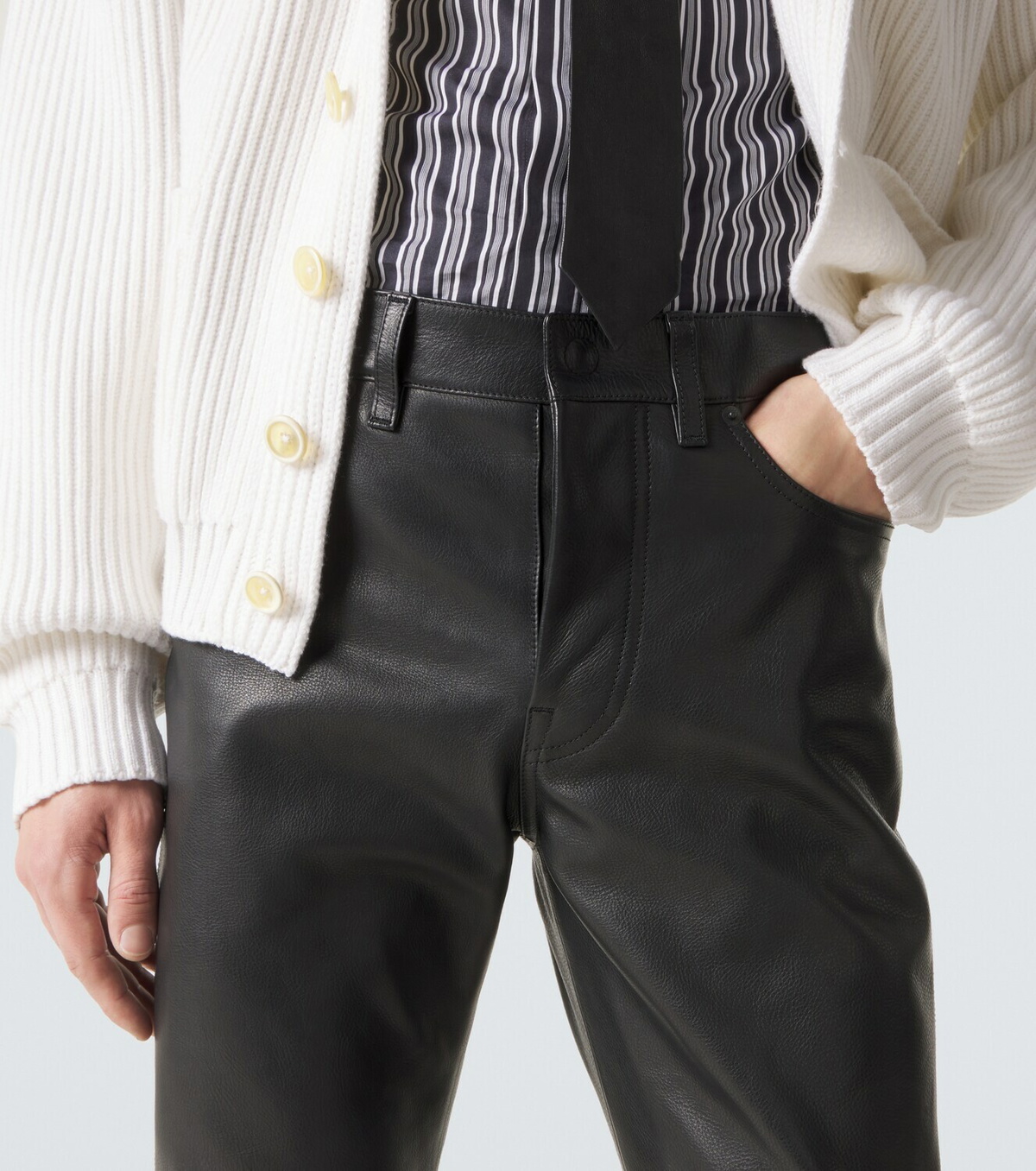 Tom Ford Leather slim pants