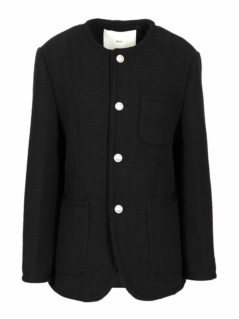Dunst Collarless Tweed Jacket Dunst