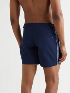 ORLEBAR BROWN - Bulldog Mid-Length Striped Swim Shorts - Blue