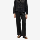 DONNI. Women's Linen Simple Pant in Jet