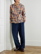 Beams Plus - Straight-Leg Pleated Linen and Cotton-Blend Trousers - Blue