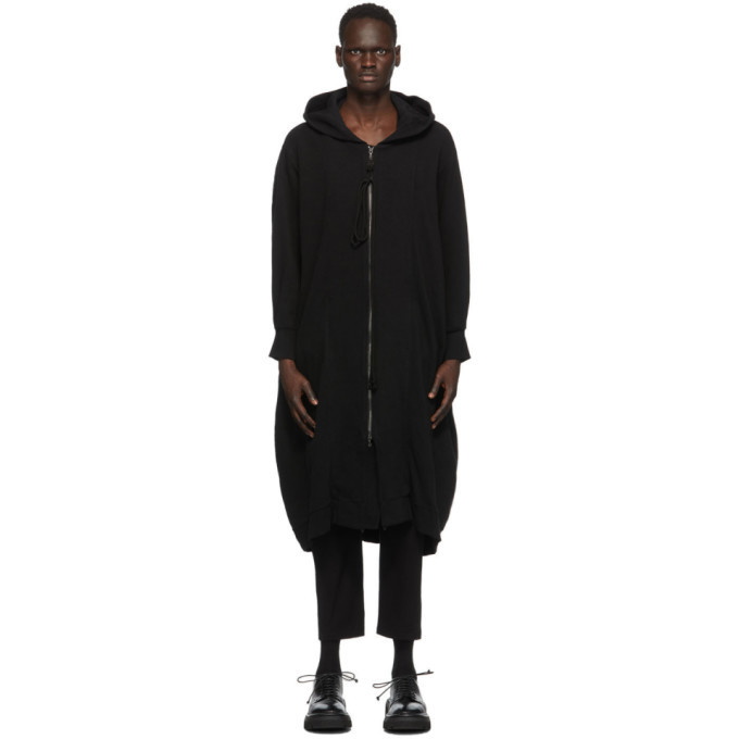 Photo: Julius Black Knit Hooded Coat