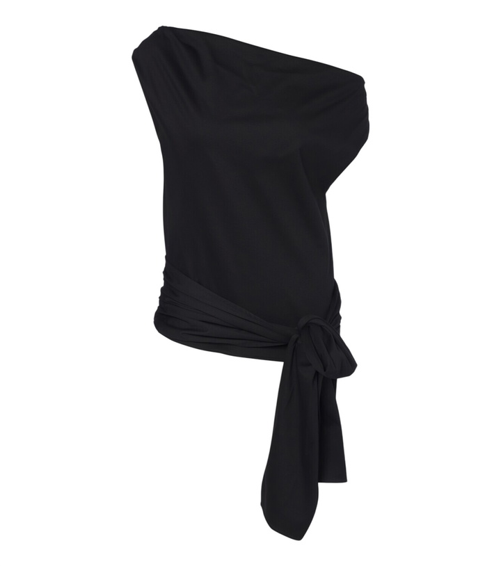 Photo: Proenza Schouler Zafira asymmetric cotton jersey top