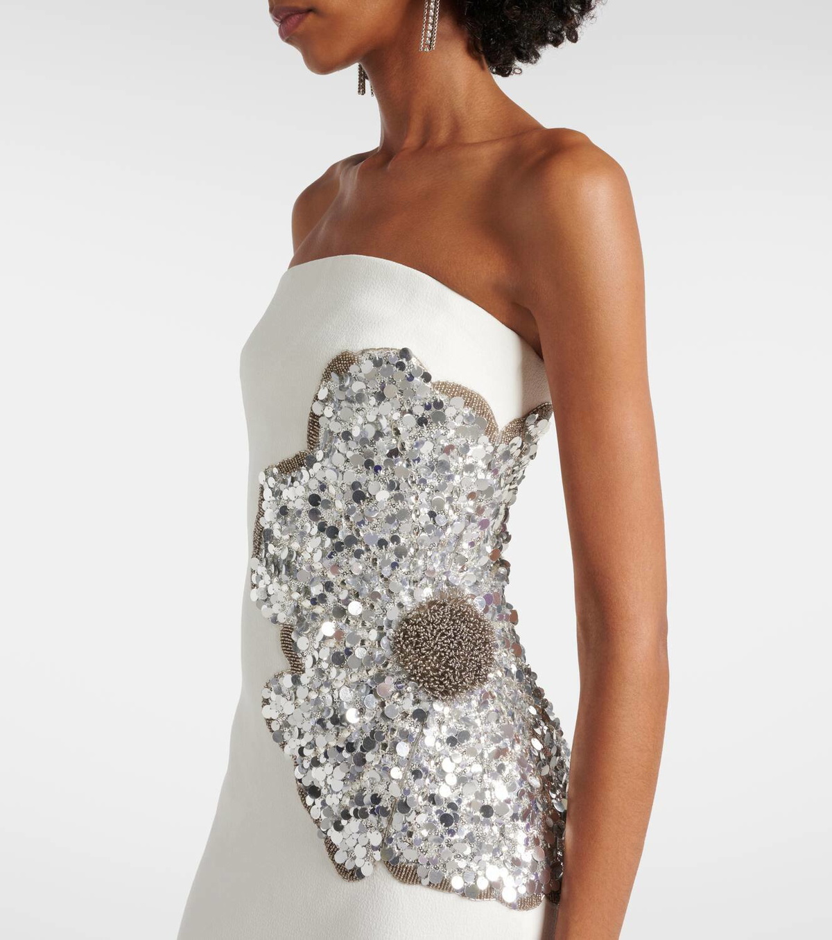 Rebecca Vallance Layana strapless embellished gown Rebecca