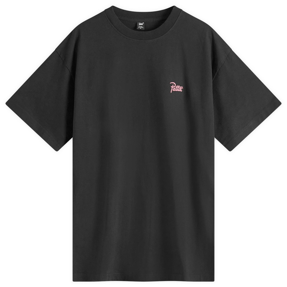 Tシャツ・カットソー LAUGHER PATMAT Wow Pat T-Shirt Black PM19 Patta Men's Smile T-Shirt in Black Patta