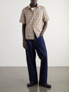 Burberry - Checked Cotton-Poplin Shirt - Neutrals