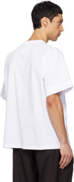 sacai White Cotton Jersey T-shirt