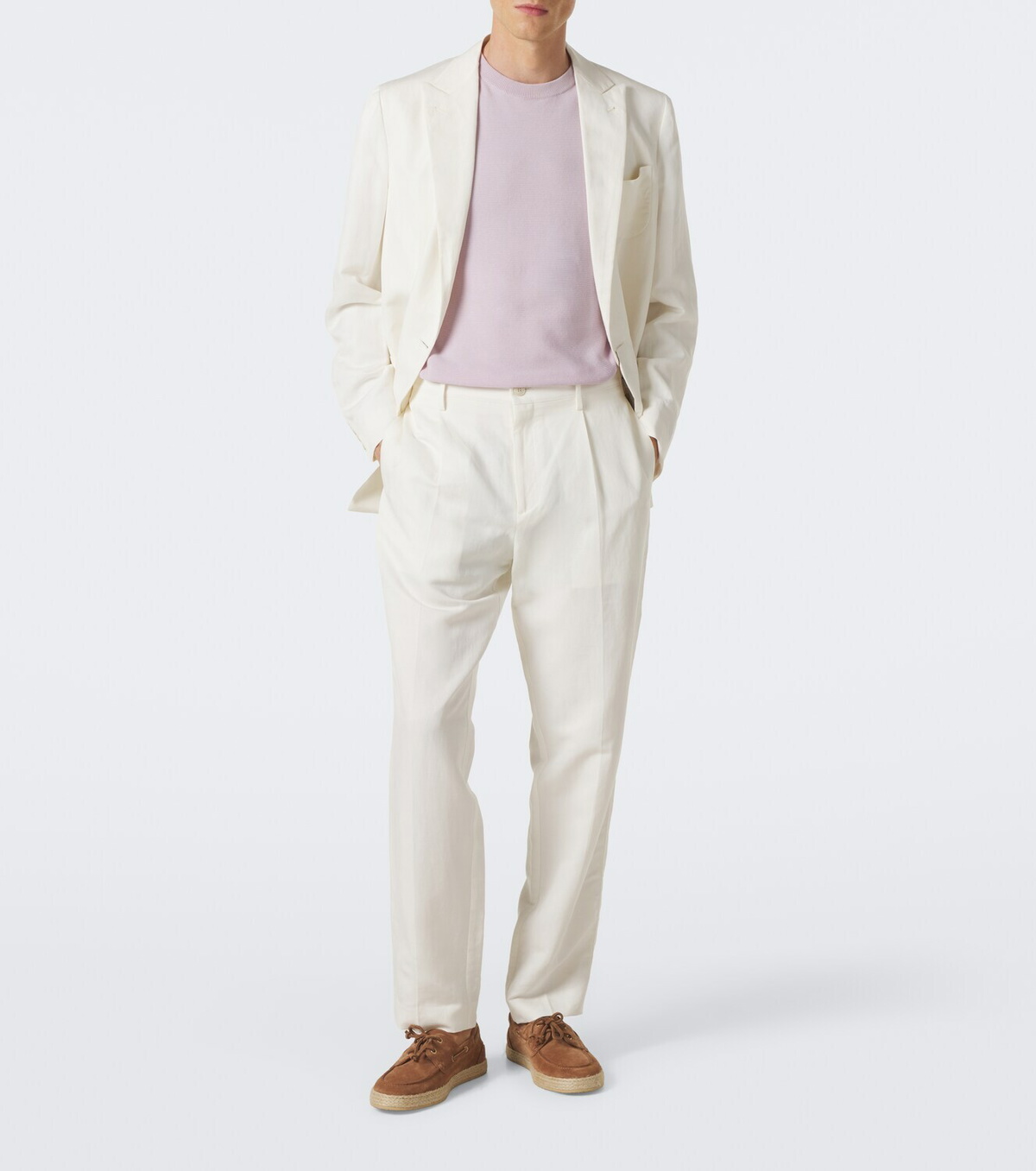 Canali Linen and silk slim pants