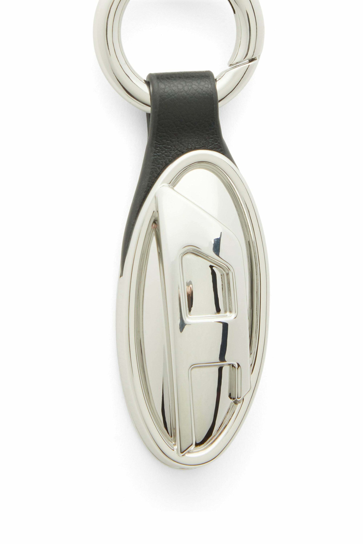 Diesel Metal keyring with oval plaque - Charms and Keyrings - Woman -
