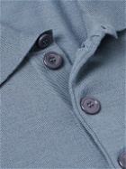 Giorgio Armani - Wool Polo Shirt - Blue
