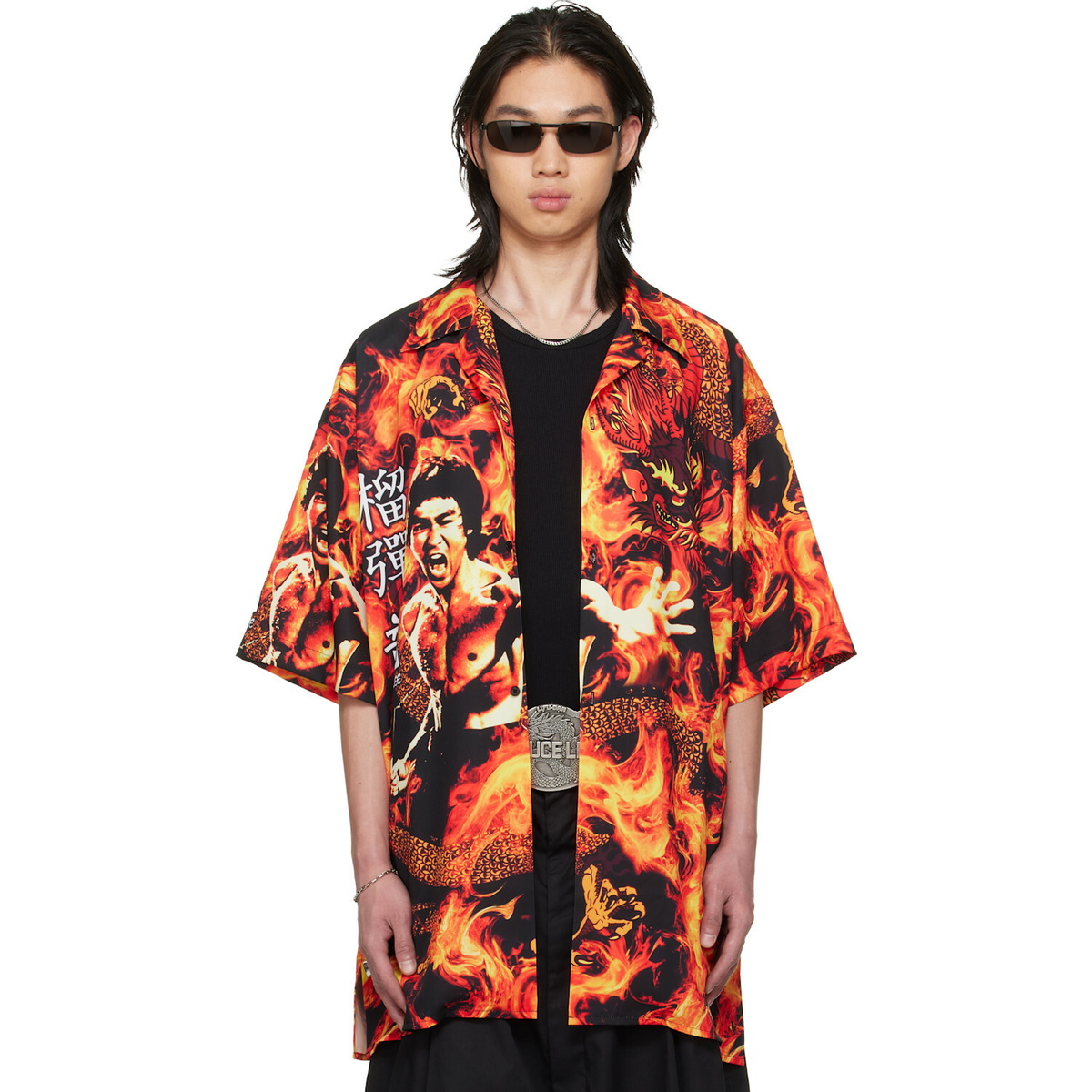 LU'U DAN BRUCE LEE x LỰU ĐẠN Black & Orange Sleaze Shirt