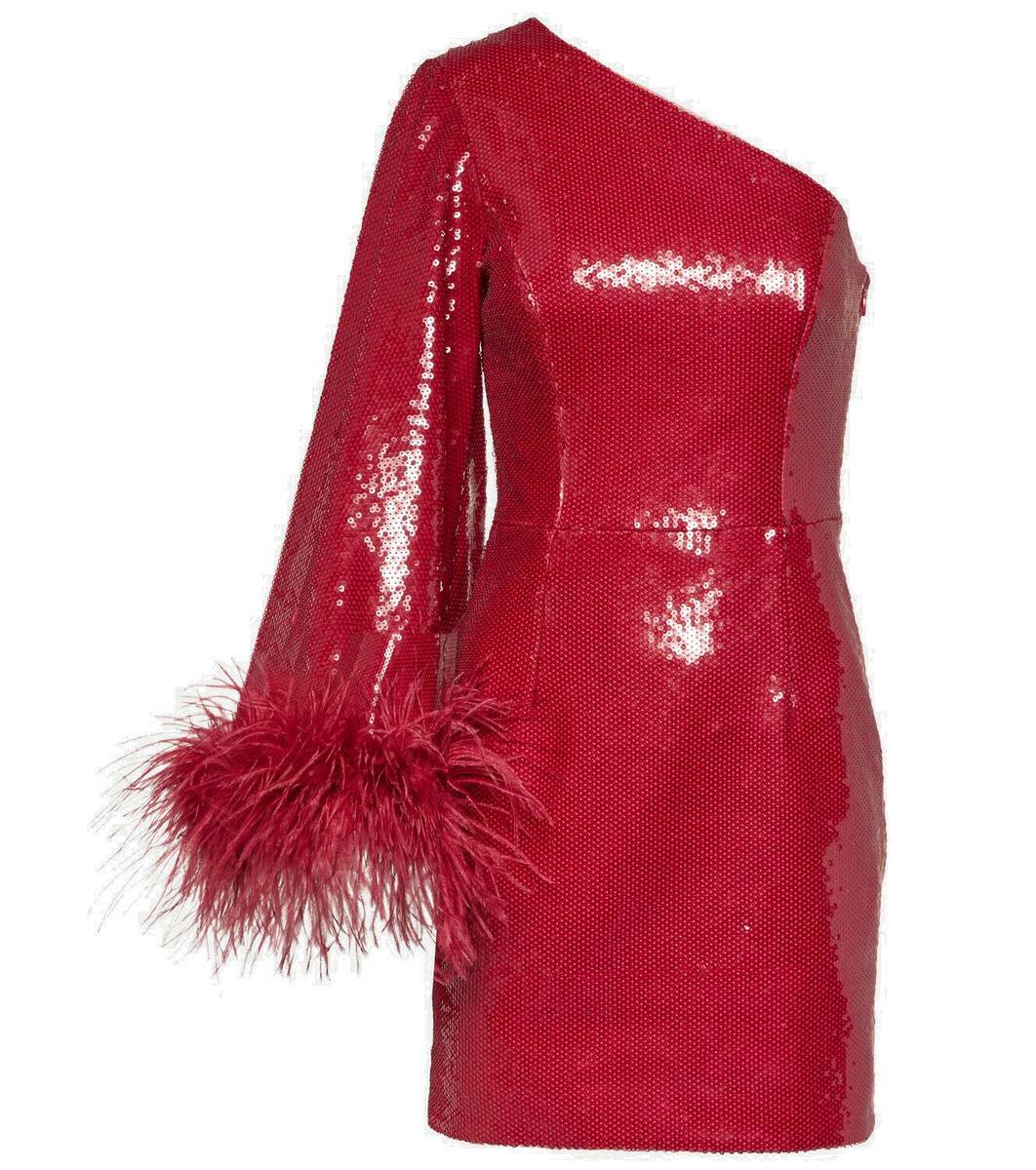 Rebecca Vallance Nika feather-trimmed minidress Rebecca Vallance