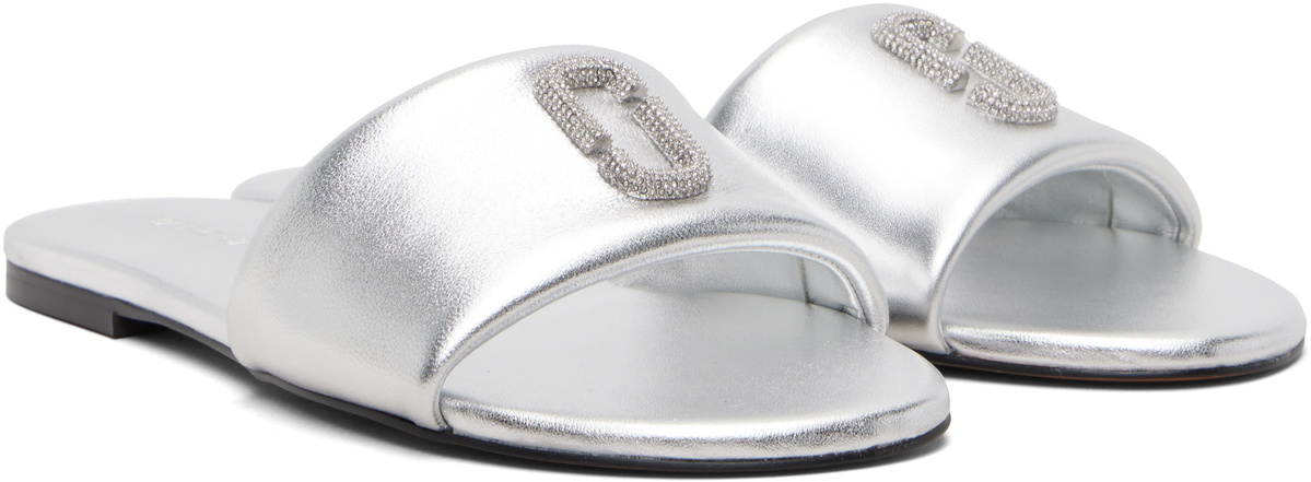 Marc Jacobs Silver 'The Pave Snapshot' Slides