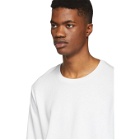 Frame White Raw Hem Long Sleeve T-Shirt