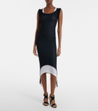 Alaïa Ribbed-knit midi dress