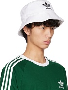 adidas Originals White Trefoil Bucket Hat