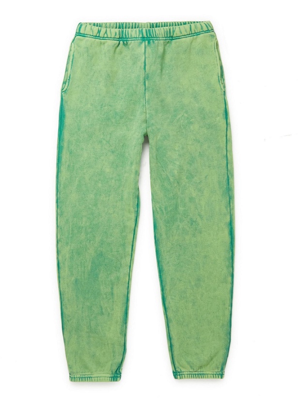 Photo: Les Tien - Garment-Dyed Fleece-Back Cotton-Jersey Sweatpants - Green