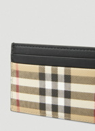 Checked Cardholder in Beige