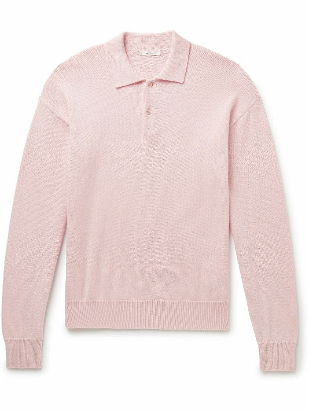 Photo: The Row - Joyce Cotton and Cashmere-Blend Polo Shirt - Pink