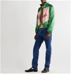 Gucci - Logo-Embroidered Panelled Satin Track Jacket - Green