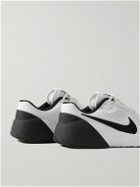 Nike Training - Nike Air Zoom TR 1 Rubber-Trimmed Suede Sneakers - White
