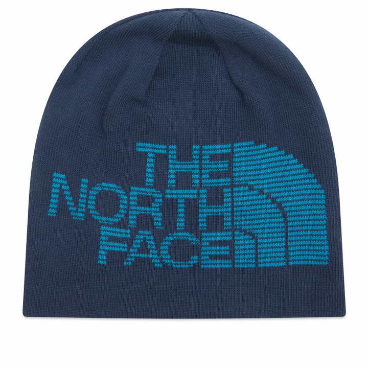 Photo: The North Face Men's Reversible Highline Beanie in Summit Navy/Dusk Blue 