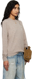 Acne Studios Beige Fitted Yak Wool Sweater