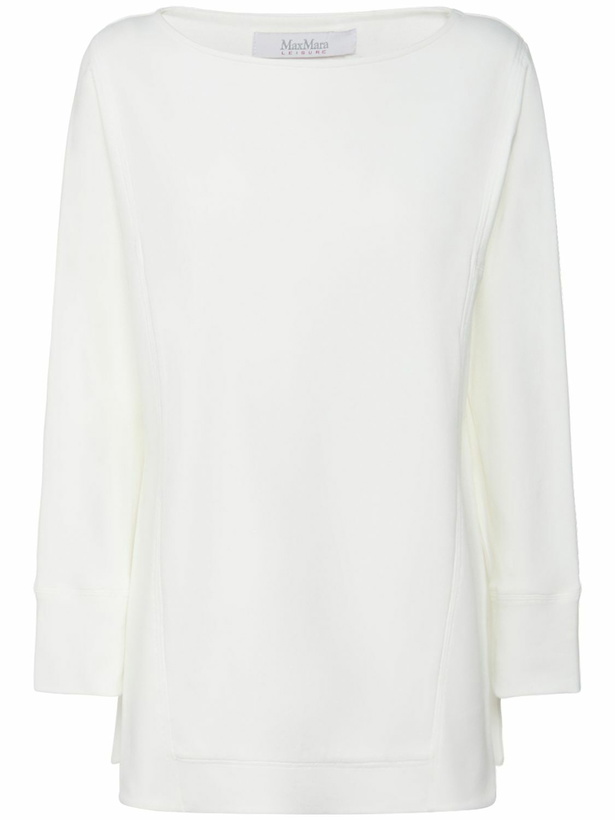 Photo: MAX MARA - Garibo Cotton Jersey Crewneck Top