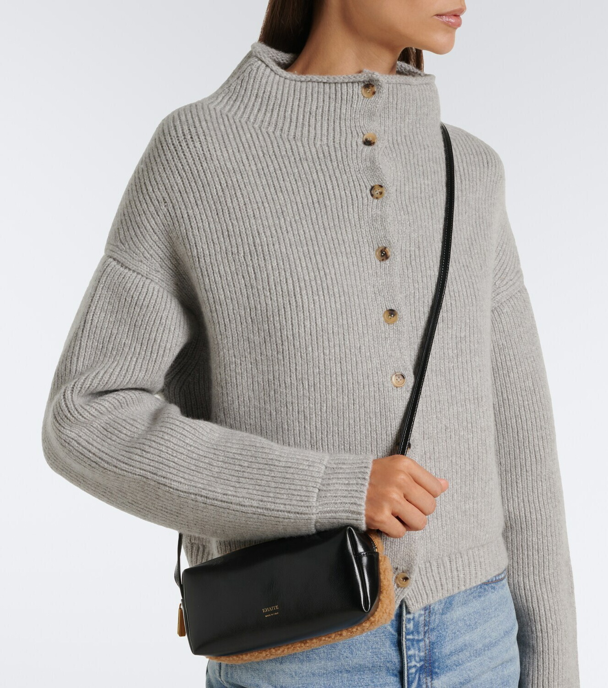Khaite Kye Small shearling crossbody bag