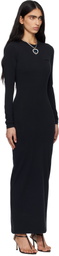 VETEMENTS Black Ribbed Maxi Dress