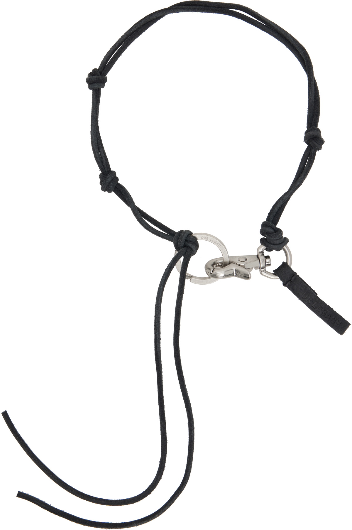 Our Legacy Black Meadow Leather Choker Our Legacy