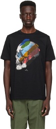 PS by Paul Smith Black Stripe Skull T-Shirt