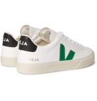 Veja - Campo Rubber-Trimmed Full-Grain Leather Sneakers - White
