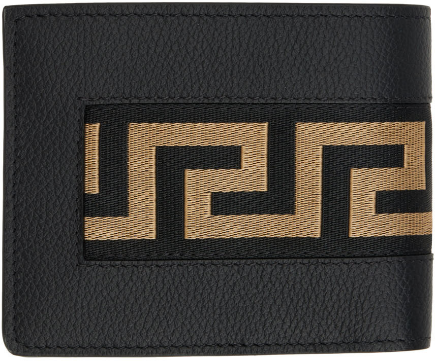 Versace Black Greca Wallet Versace