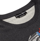 Alexander McQueen - Printed Loopback Cotton-Jersey Sweatshirt - Men - Charcoal