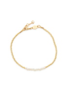 Anni LU Slim Pearly 18kt Gold-plated Beaded Bracelet - Pearl - One Size