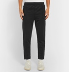 AMI - Slim-Fit Tapered Logo-Appliquéd Jersey Sweatpants - Black