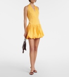 Simkhai Brooke gathered cotton-blend minidress