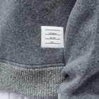 Thom Browne Men's Tape Wool Fleece Crew Sweat in Light Grey