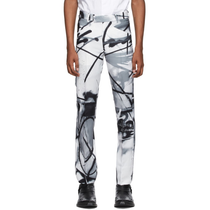 Photo: Off-White White Futura Edition Spray Ex President Trousers