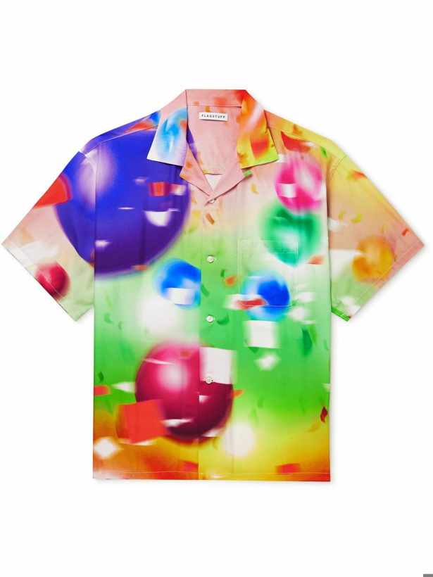 Photo: Flagstuff - Convertible-Collar Printed Voile Shirt - Multi