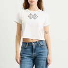 Bode Women's Diamond Monogram T-Shirt in Cream