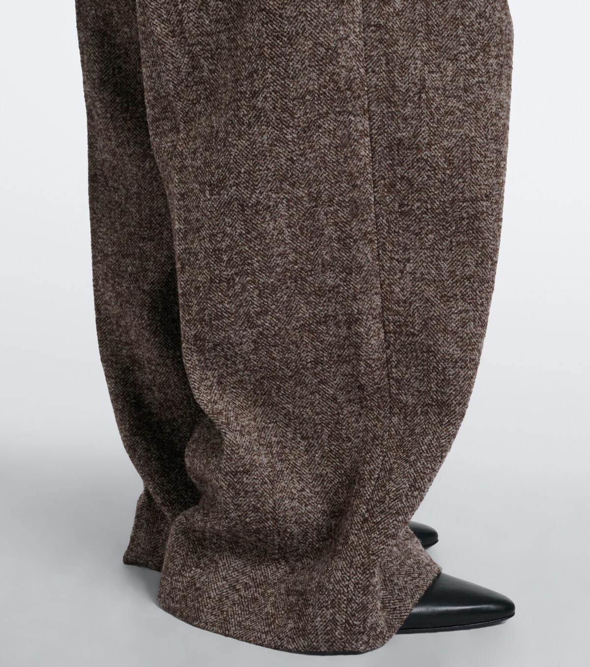 Magda Butrym Herringbone wool-blend wide-leg pants