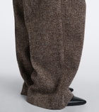 Magda Butrym Herringbone wool-blend wide-leg pants