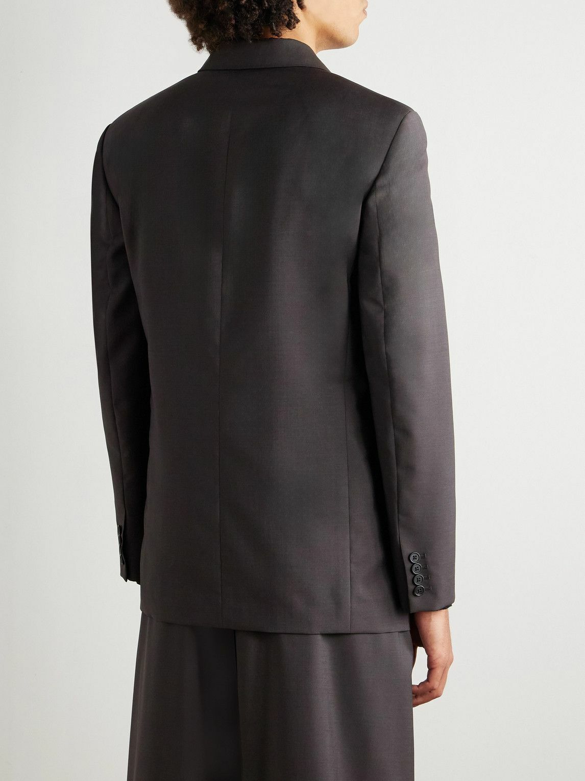 The Row - Sabriel Grain de Poudre Wool and Mohair-Blend Blazer - Brown