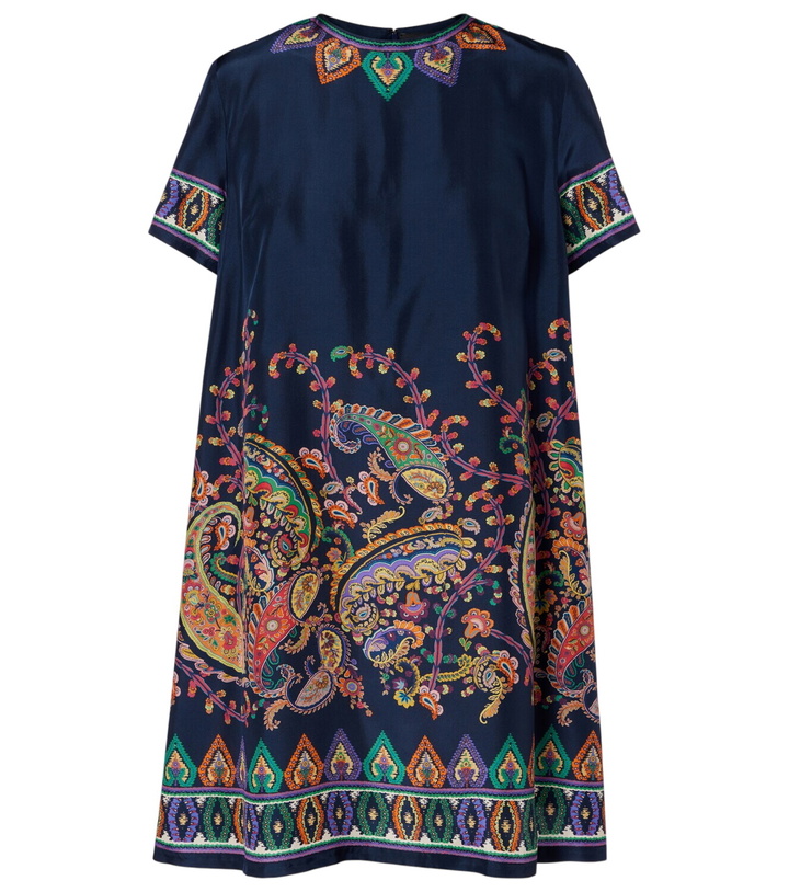 Photo: Etro Paisley silk habotai minidress