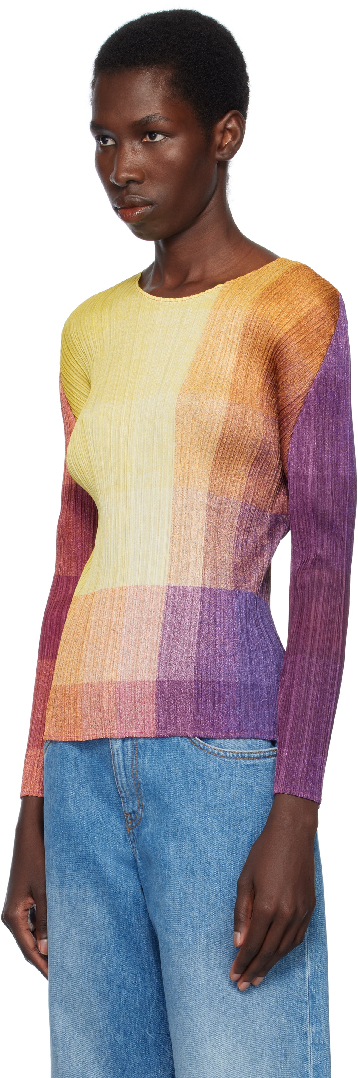 PLEATS PLEASE ISSEY MIYAKE Multicolor Photon Top Pleats Please Issey Miyake