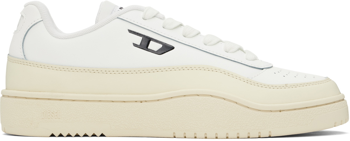 Diesel White & Beige S-Tracker-D Low Sneakers Diesel