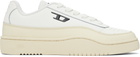 Diesel White & Beige S-Tracker-D Low Sneakers