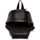 Saint Laurent Black Croc City Backpack